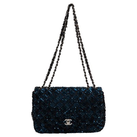 chanel navy and black bag